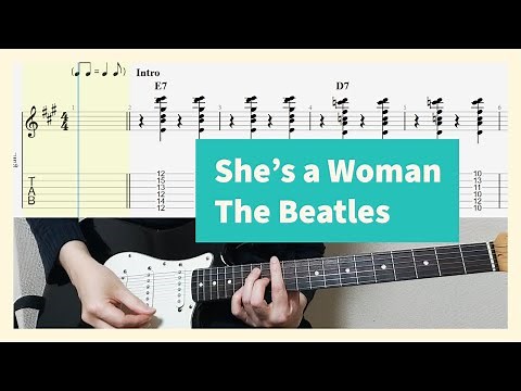 The Beatles - She's a Woman Guitar Cover With Tab