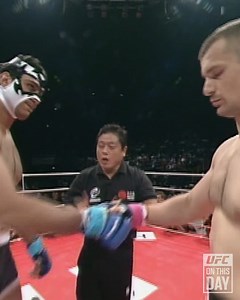 #OnThisDay in 2003, Mirko Cro Cop used his legendary head kick to score a 46 second KO 💥 [ Watch more PRIDE classics on UFC Fight Pass ] | UFC