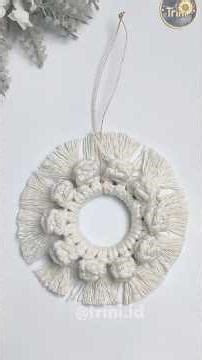 Macrame Ornament Tutorial Using Berry Knot #macrametutorial #macrameornament #shorts