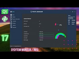 #17 Desktop App To Monitor All System Information | Python | PYQT | PYSIDE2/6 | PSUTIL Modern GUI UI