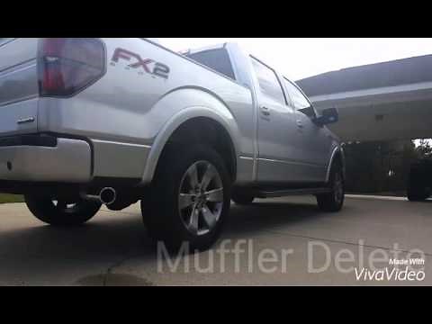 2012 Ford F150 5.0L Muffler Delete (before/after)