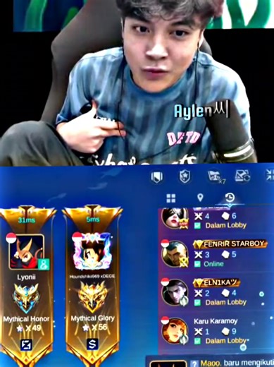 Reaksi Nnael Lihat Dyren di Mobile Legends