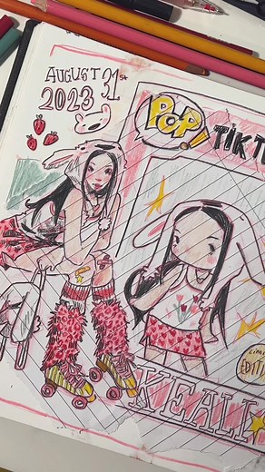 Alive Sketchbook Art: Y2K Prismacolor Drawing