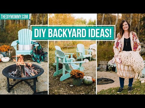Backyard Firepit area on a budget 🔥 DIY Muskoka chairs & pallet bar build | The DIY Mommy