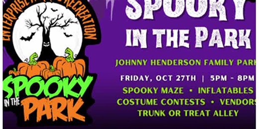 “Spooky in the Park”  to return to Enterprise’s Johnny Henderson Park
