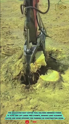 Excavator Root Cutter Tool: Powerful Attachment for Tree Stump Removal #innovationtools