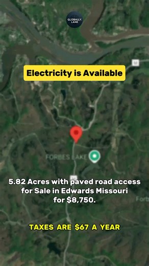 530K views · 3.5K reactions | 5.82 Acres with paved road access for Sale in Edwards Missouri for $8,750 #fyp #foryou #reels #realestate #property #realtor #forsale #usa #realestateagent #landcentury | Globally.land | Facebook