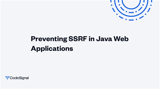Preventing SSRF in Java Web Applications