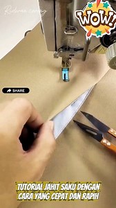 642K views · 5.5K reactions | Tutorial jahit saku dengan cepat dan mudah di pahami Bagus buat pemula ya #corong #ridwancorongmesinjahit #ridwancorong #tutorialjahit #jahitsaku | Ridwan Corong Mesin Jahit | Facebook