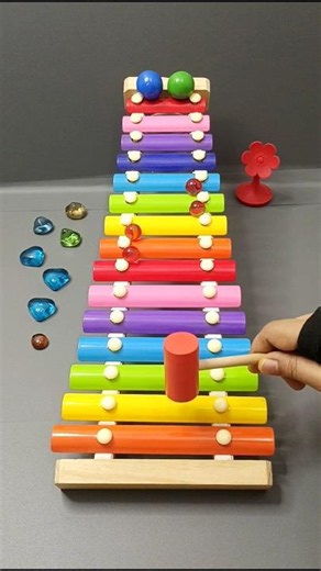ASRM Satisfying xylophone sound with wooden balls and hammer...#shorts