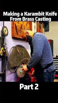 🔥 Making a Karambit Knife from Brass Casting | Part 2 | Blade Grinding & Karambit Shape