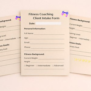 Fitness Coaching Client Intake Form | Personal Trainer Onboarding Canva Template - Etsy Canada