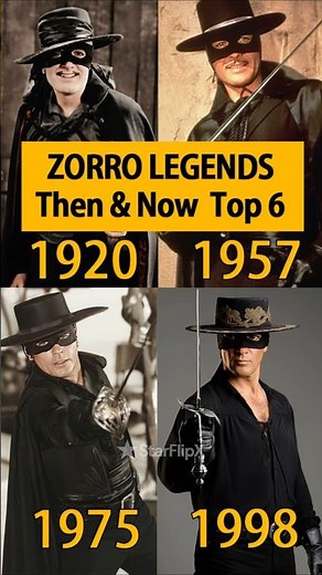 Hollywood Zorro Icons 6 Legends: Then & Now