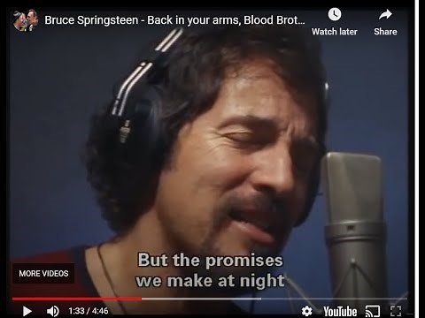 Bruce Springsteen - Back in your arms again (the best studio recording ever, w/ lyrics)
