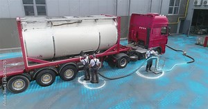 Paint factory. Chemical paint and varnish plant. Paint and paint factory. Territory of the paint and varnish factory, top view. Paint production. Smart paint production