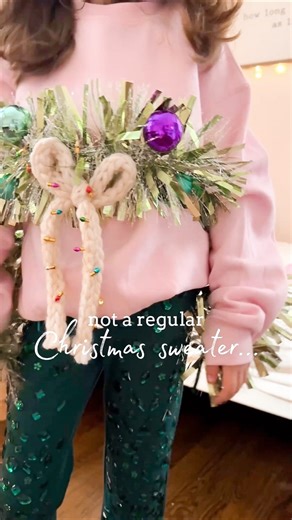 melissa fogelstrom ✨ a Magical Mess® on Instagram: "We had to make our own version of this DIY Christmas Sweater this year and it is truly the easiest & most fun Christmas sweater to make this year! (Idk who originally came up with this idea but you are actually a genius!) • • • #uglychristmassweater #uglychristmassweaterparty #christmasdiy #christmas #pinkchristmas #girlychristmas #christmasvibes #countdowntochristmas #christmasparty • • •"