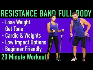 20 Minute Resistance Band Full Body Workout - Strength & Weight Loss