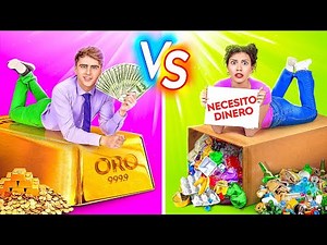 ESTUDIANTE RICO VS. POBRE || ¡Popular por 24 horas! Tipos de estudiantes por 123 GO! CHALLENGE