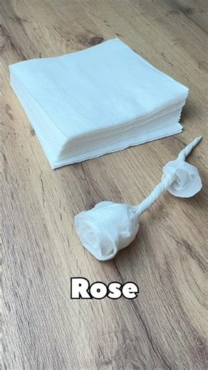 EASY ORIGAMI ROSE FROM NAPKINS TUTORIAL | HOW TO MAKE ROSE FROM PAPER NAPKINS STEP BY STEP EASY ART