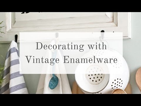 Decorating with Vintage Enamelware
