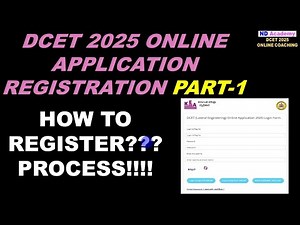 DCET 2025 ONLINE APPLICATION FILLING VIDEO-1 |Registration Process |HOw to Fill |Last Date 10-05-25