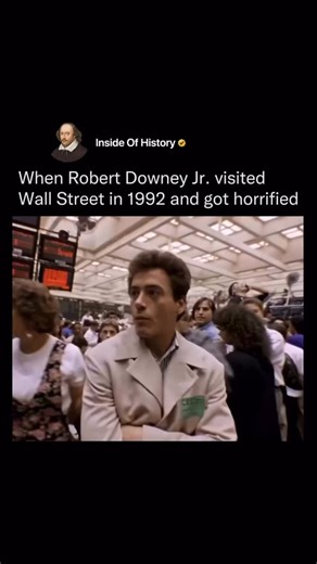 Inside Of History on Instagram: "The Last Party is a 1992 political documentary in which Robert Downey Jr. traveled across the U.S. during the presidential election to capture how politicians, activists, and everyday Americans viewed the state of the country. Blending satire with candid interviews, the film stood out for its unfiltered look at political frustration and cultural division, especially during Downey’s visit to Wall Street, where he was struck by the contrast between financial excess