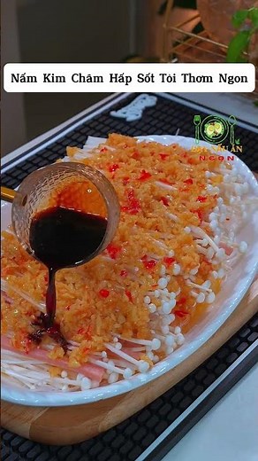 Steamed Enoki Mushrooms with Garlic Sauce - Delicious and Aromatic
