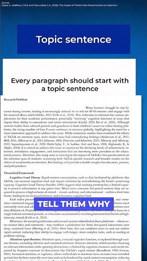 Why You Need a Topic Sentence | Paragraph Structure #academicwriting