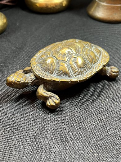 Vintage Brass Turtle Vesta Trinket Box C1950 Symbol of Longevity and Wisdom - Etsy