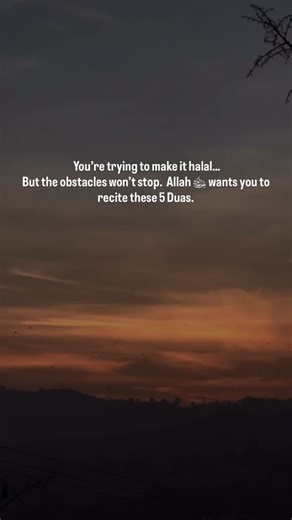 Muhammad | Halal Ai Income | Digital Products on Instagram‎: "You’re trying to do things the halal way. And yet… the obstacles won’t stop. You’ve been patient. You’ve made duʿā. You’ve tried to stay clean in your intentions. But still… Family doesn’t agree. Money isn’t ready. Distance feels impossible. And quietly, you start asking: “Is this even meant for me?” Here’s what you need to remember 🤍 No matter how blocked the path looks, Allāh can open a door you never saw. Your job is not to force
