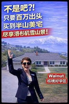 🏔️不是吧⁉️ 洛杉矶雪山景独立屋百万出头｜Walnut CA Real Estate Snow View Home Under $1.1M #realestate