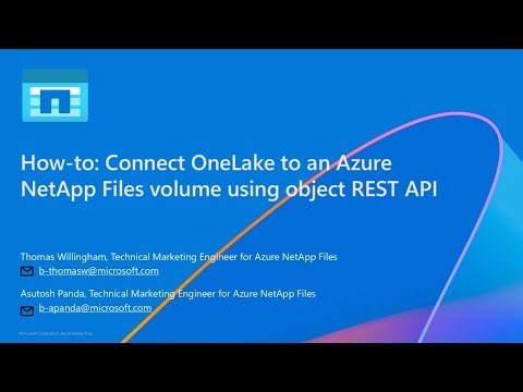 How-to: Connect OneLake to an Azure NetApp Files volume using object REST API