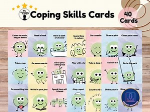 Emotional Regulation Therapy Flashcards for Kids and Counselors - Etsy UK
