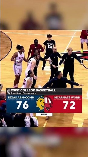 Texas A&M-Commerce & Incarnate Word got heated after the game 😳