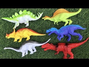Dinosaurs for kids, Review Dinosaurs toys and learn name sounds, T-Rex, Triceratops, Ceratosaurus