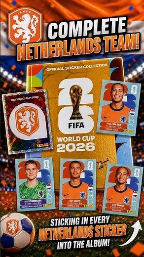 STICKING IN EVERY NETHERLANDS STICKER Panini Gold Hardback Album FWC 2026 Sticker Collection #panini
