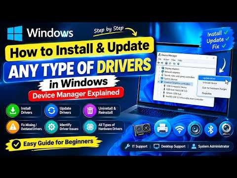 How to Install & Update Any Type of Drivers in Windows | Device Manager Explained