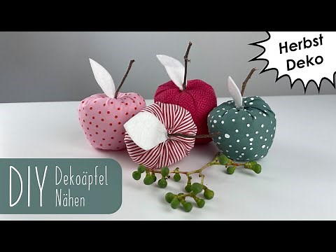 DIY Apfel nähen | Herbst Deko aus Stoff | Nadelkissen