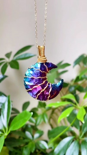 Here’s a look at how I make my wavy wire wrapped moon design! I first made these about 6 years ago, & it is still such a fun style to revisit. Which one would you wear? 🌙 #wirewrap #wirewrappedjewelry #jewelrymaking #moonpendant #whimsigothic #90scelestial #celestial #witchyjewelry #wirewrappedcrystals | Wicked Wire Crafts