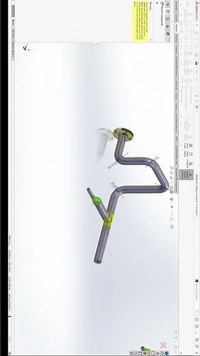 Pipe Routing in solidworks subscribe for more videos #design #3d #solidworks #routing #tutorial