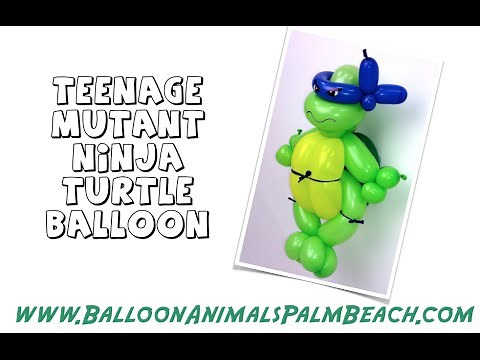 How To Make A Teenage Mutant Ninja Turtle Balloon - Balloon Animals Palm Beach