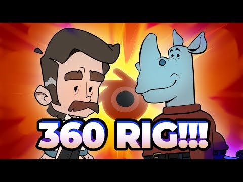 How to Rig a 360 degree Character turn around! | Blender Grease Pencil