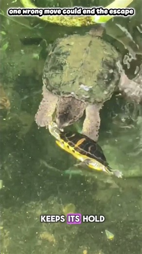 Trapped in a Giant Turtle’s Grip… Then This Happened 😳 #turtle #animals