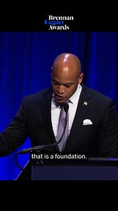 14K views · 1.3K reactions | The Constitution is not a suggestion. It is a foundation. We are not a nation of kings. We are a nation of free and fair elections. — Governor Wes Moore at the Brennan Legacy Awards dinner | Brennan Center for Justice at NYU Law | Facebook