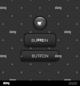 Web buttons flat design. Web and ui application color button icon for modern website. Vector icons isolated on dark background Stock Vector Image & Art - Alamy