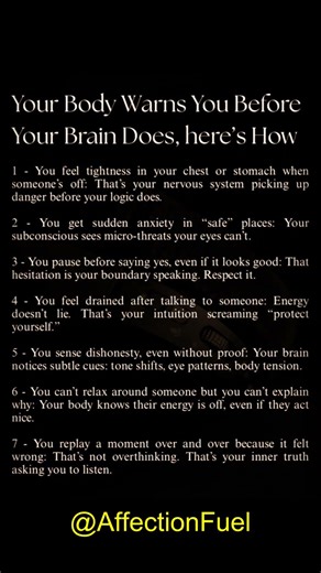 Your Body Knows Before You Do 🚩 #psychology
