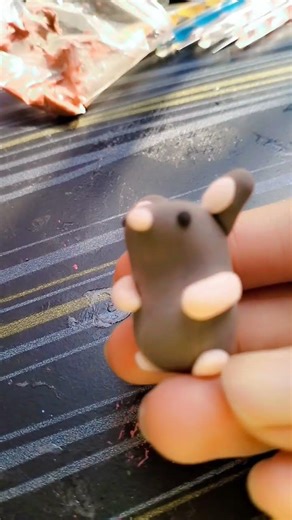 diy mini mouse using air dry clay 😮 # raaina art gallery #diy ideas 💡#trending # short