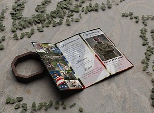 Trifold Military Veteran Obituary Canva Template Editable Funeral Program Patriotic Celebration of Life Memorial Brochure for Navy Funeral - Etsy