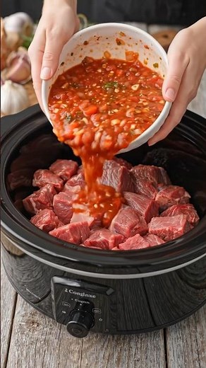 Slow Cooked Beef🥩 With Tomato🍅,Garlic🧄 Sauce -Bold , Rich, juicy and Tender. #beef #slowcookedbeef