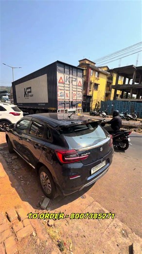 😘He bought WINGS 🌬️for this car. Will this car FLY or will EAT road super fast. This blue Baleno